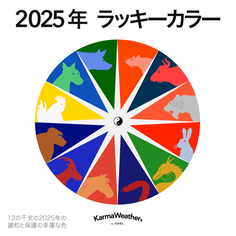 風水の2025年ラッキーバランスカラー