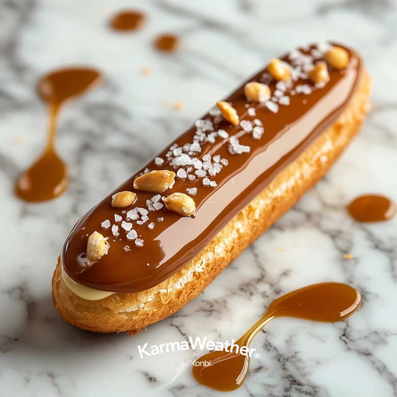 Tiger and Salted Caramel Éclair