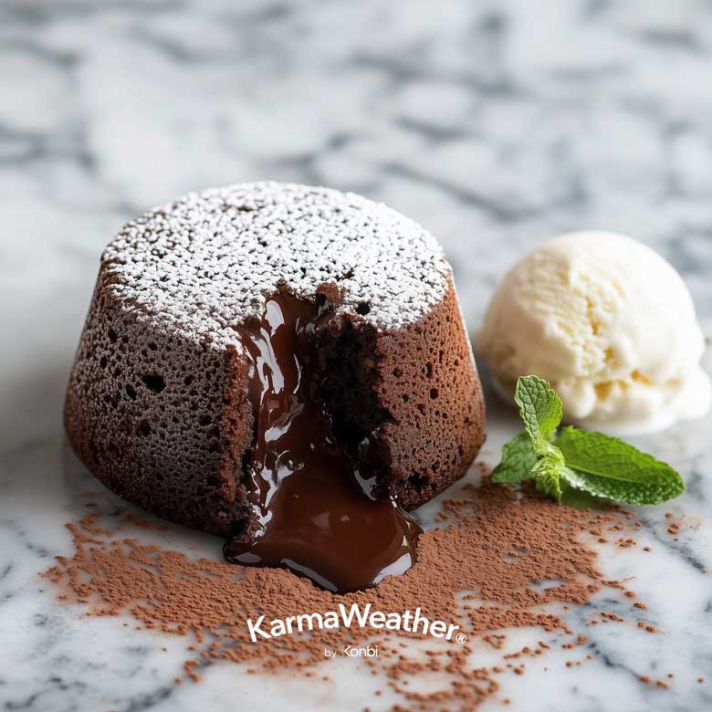 Chien et Fondant au chocolat